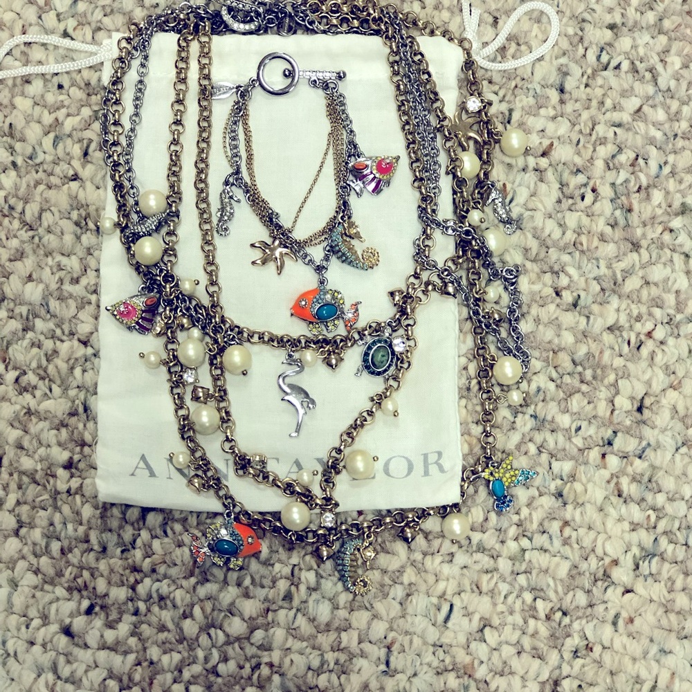 Ann Taylor retail store jewelry set Fish
